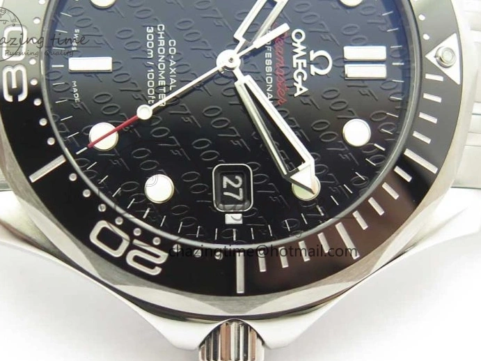 0206 Seamaster 300M Chronometer SS “007” Limited Edition OMF 1:1 Best Edition on SS Bracelet A2824 (Black Balance Wheel) V Seasonal 7952